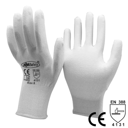 12 Pairs Anti Static Cotton PU Nylon Work Glove ESD Safety Electronic Industrial Working