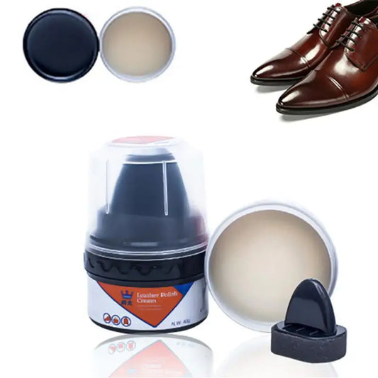 40g Multi-functional White/Black Shoe Polish Colorless Light Shoes Rub Leather Cleaner