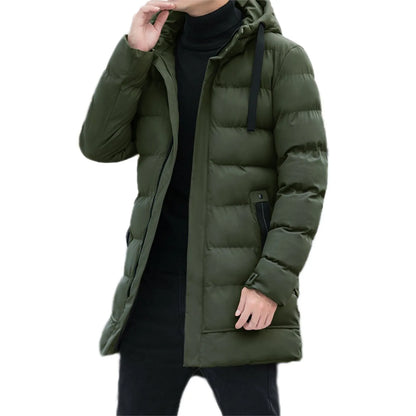 Brand Hooded Casual Fashion Long Thicken Outwear Parkas Jacket