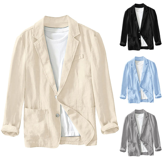 Casual Linen and Cotton Blazers for Men