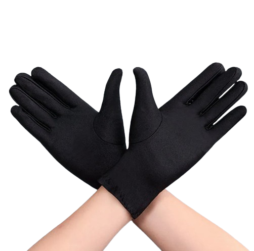 Gloves Men Mittens Sun Protection White Black Etiquette