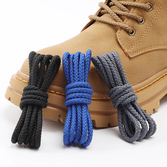Martin Round Laces for Sneakers Boots Shoelaces Solid Classic Casual Sports Outdoor Hiking Mountaineering Shoelace Lace
