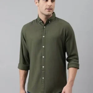 Olive Green Shirt for Men 100% Cotton Fabric <br> made up of Premium Threads