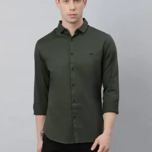 Olive Green Shirt for Men 100% Cotton Fabric <br> made up of Premium Threads