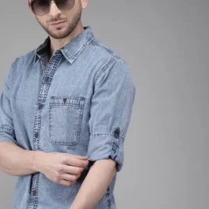 Denim Shirt for Men 100% Cotton Fabric <br> made up of Premium Threads