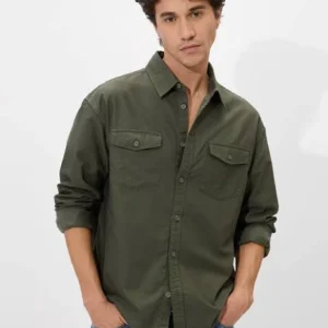 Olive Green Shirt for Men 100% Cotton Fabric <br> made up of Premium Threads