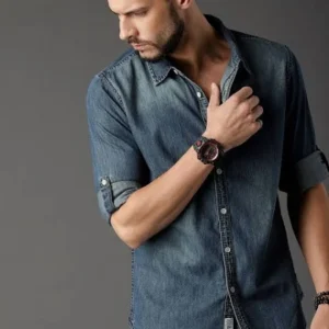 Denim Shirt for Men 100% Cotton Fabric <br> made up of Premium Threads