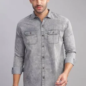 Denim Shirt for Men 100% Cotton Fabric <br> made up of Premium Threads
