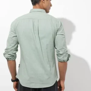 Pista Green Shirt for Men 100% Cotton Fabric <br> made up of Premium Threads