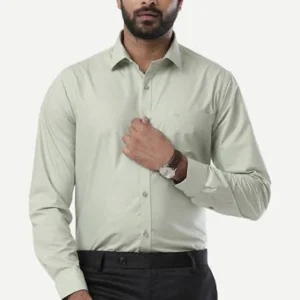 Pista Green Shirt for Men 100% Cotton Fabric <br> made up of Premium Threads