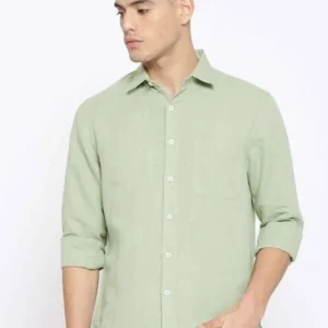 Pista Green Shirt for Men 100% Cotton Fabric <br> made up of Premium Threads