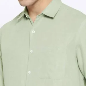 Pista Green Shirt for Men 100% Cotton Fabric <br> made up of Premium Threads