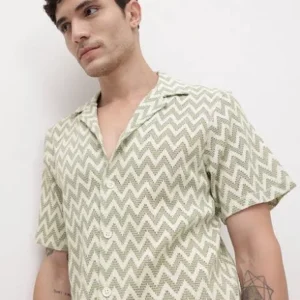 Crochet Shirt for Men 100% Regular Fit <br> made up of Premium Threads