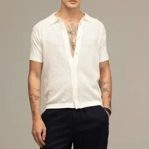 Crochet Shirt for Men 100% Regular Fit <br> made up of Premium Threads