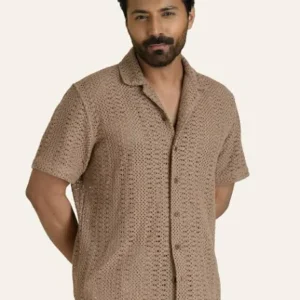 Crochet Shirt for Men 100% Regular Fit <br> made up of Premium Threads