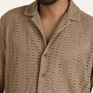Crochet Shirt for Men 100% Regular Fit <br> made up of Premium Threads