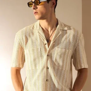 Crochet Shirt for Men 100% Regular Fit <br> made up of Premium Threads
