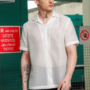 Crochet Shirt for Men 100% Regular Fit <br> made up of Premium Threads