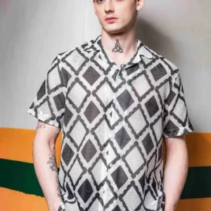Crochet Shirt for Men 100% Regular Fit <br> made up of Premium Threads