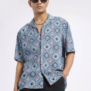 Ikat Shirt for Men 100% Regular Fit <br> made up of Premium Threads