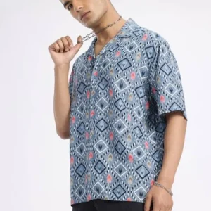 Ikat Shirt for Men 100% Regular Fit <br> made up of Premium Threads