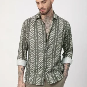 Ikat Shirt for Men 100% Regular Fit <br> made up of Premium Threads