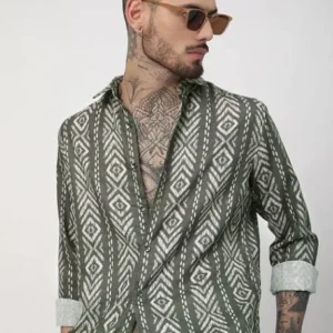 Ikat Shirt for Men 100% Regular Fit <br> made up of Premium Threads