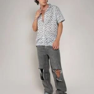 Ikat Shirt for Men 100% Regular Fit <br> made up of Premium Threads
