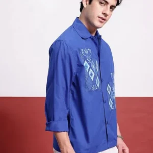 Ikat Shirt for Men 100% Regular Fit <br> made up of Premium Threads