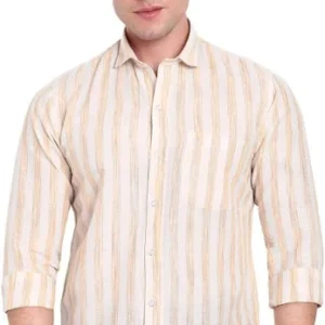 Khadi Shirt for Men Striped Cotton Blend <br> Stylish & Trendy Shirts 2025