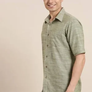Khadi Shirt for Men Striped Cotton Blend <br> Stylish & Comfortable