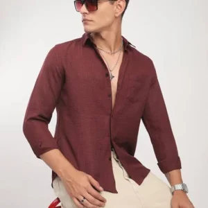 Maroon Shirt for Men Cotton Blend<br> Trending & Stylish 2025