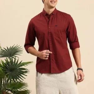 Maroon Shirt for Men Cotton Blend<br> Trending & Stylish 2025