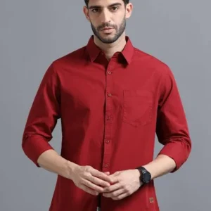 Maroon Shirt for Men Cotton Blend<br> Trending & Stylish