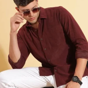 Maroon Shirt for Men Cotton Blend<br> Trending & Stylish 2025