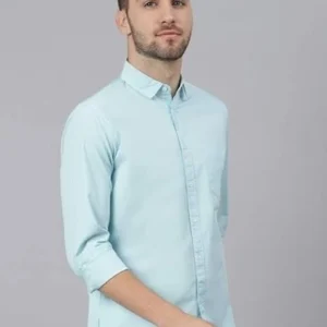 Light Blue Shirt for Men 100%Cotton Blend <br> Classic & Stylish