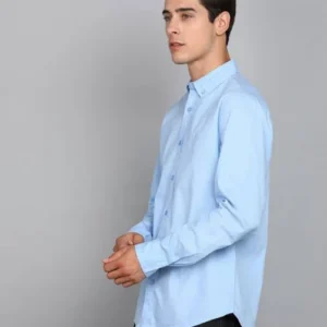 Light Blue Shirt for Men 100%Cotton Blend <br> Classic & Stylish