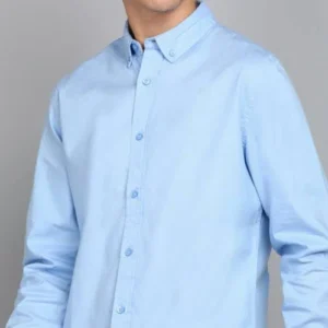 Light Blue Shirt for Men 100%Cotton Blend <br> Classic & Stylish