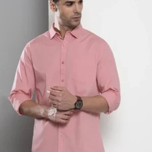 Pink Shirt for Men 100%Cotton<br> Trending & Stylish