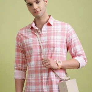 Pink Shirt for Men 100%Cotton<br> Trending & Stylish