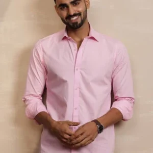 Pink Shirt for Men 100%Cotton<br> Trending & Stylish