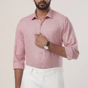 Pink Shirt for Men 100%Cotton<br> Trending & Stylish