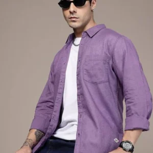 Purple Shirt for Men 100%Cotton Blend <br> Trending, Classic & Stylish 2025