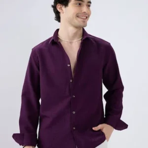 Purple Shirt for Men 100%Cotton Blend <br> Trending, Classic & Stylish 2025