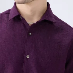 Purple Shirt for Men 100%Cotton Blend <br> Trending, Classic & Stylish 2025