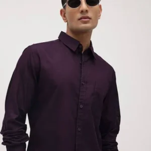 Purple Shirt for Men 100%Cotton Blend <br> Trending, Classic & Stylish 2025