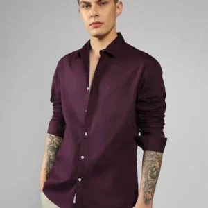 Purple Shirt for Men 100%Cotton Blend <br> Trending, Classic & Stylish 2025