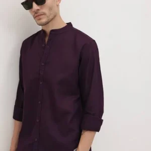 Purple Shirt for Men 100%Cotton Blend <br> Trending, Classic & Stylish 2025