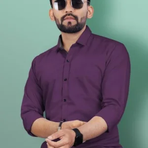 Purple Shirt for Men 100%Cotton Blend <br> Trending, Classic & Stylish 2025