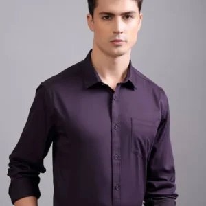 Purple Shirt for Men 100%Cotton Blend <br> Trending, Classic & Stylish 2025